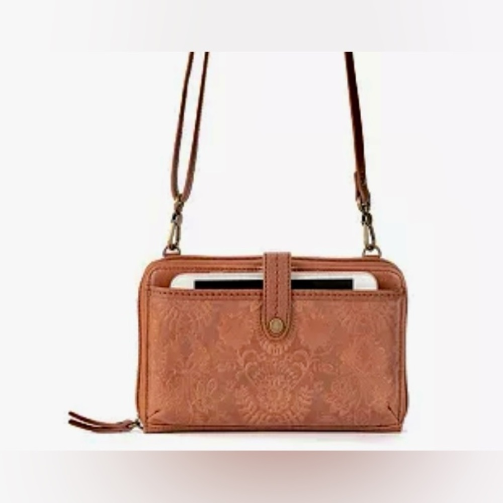 NWT THE SAK LEATHER CROSSBODY, WRISTLET OR WALLET - Picture 2 of 6